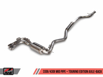 BMW F3X 28i / 30i Touring Edition Axle-back Exhaust, Single Side -- Chrome Silver Tips (80mm) AWE Tuning